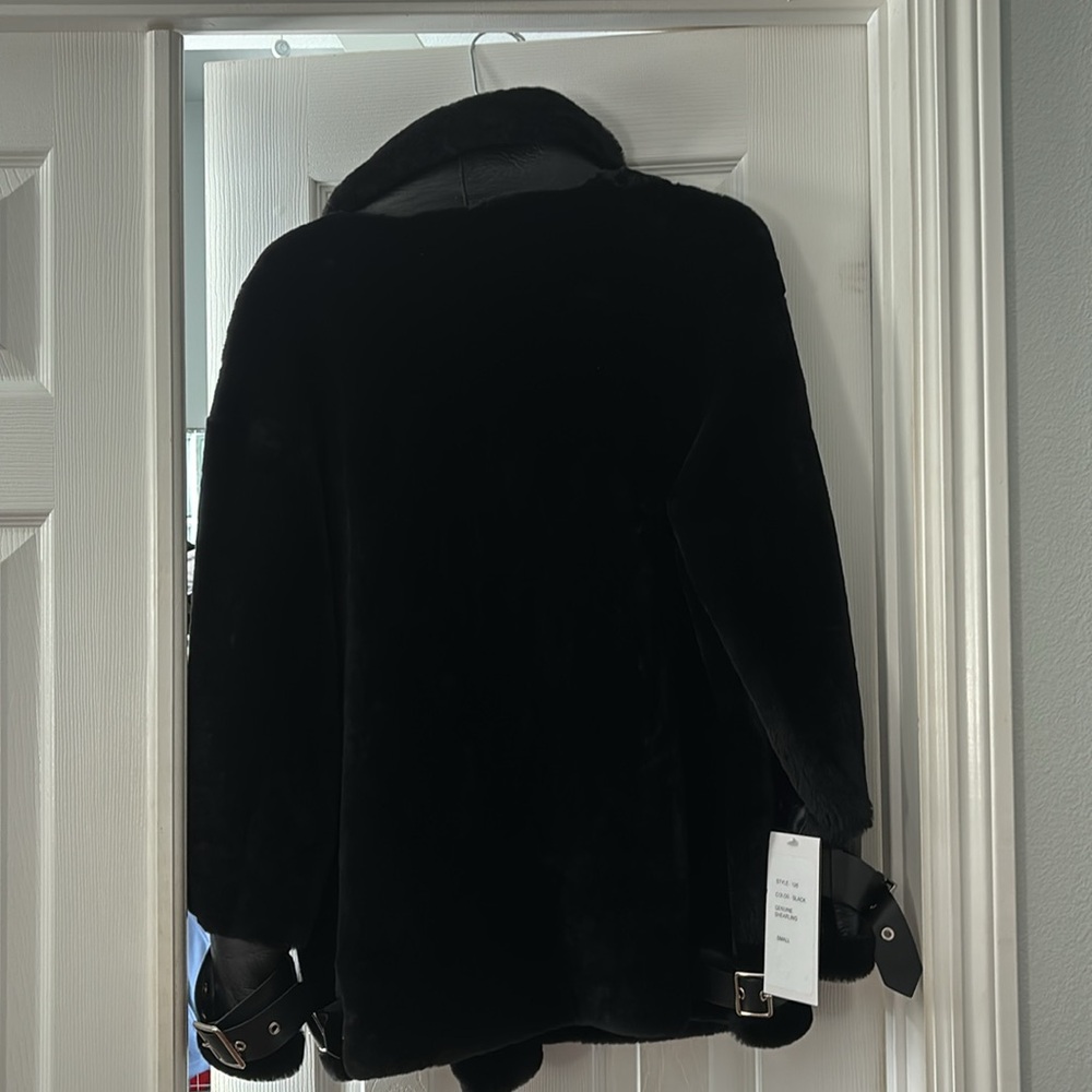 Shearling motorcycle jacket - Picture 3 of 3